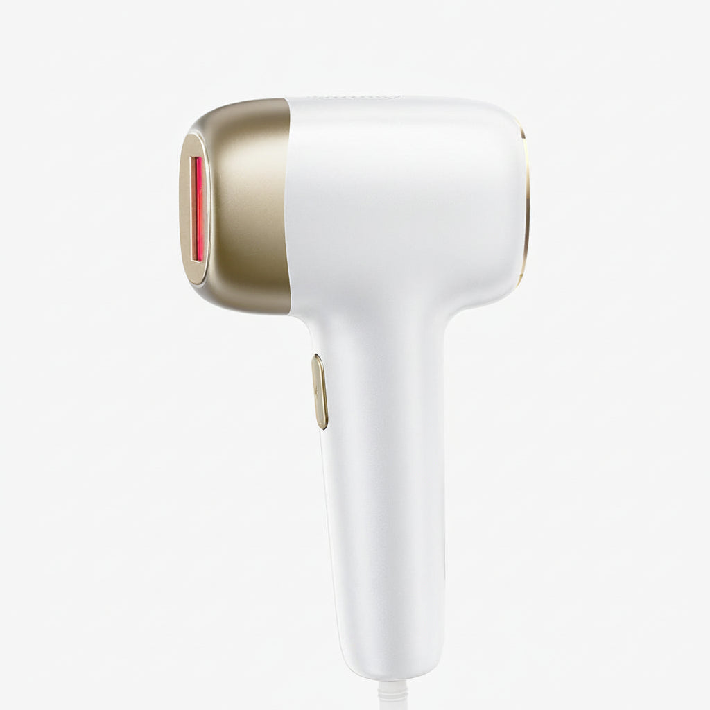 White and gold hair dryer with 'Wavytalk' branding on a white background
